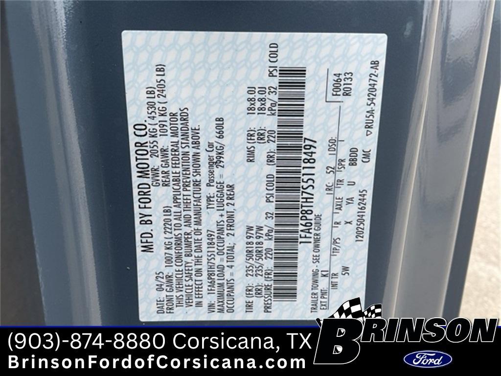 new 2025 Ford Mustang car, priced at $36,969