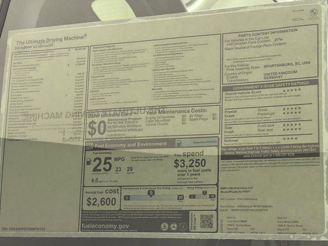 used 2024 BMW X3 car, priced at $45,492