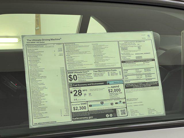 new 2025 BMW 740 car, priced at $104,525