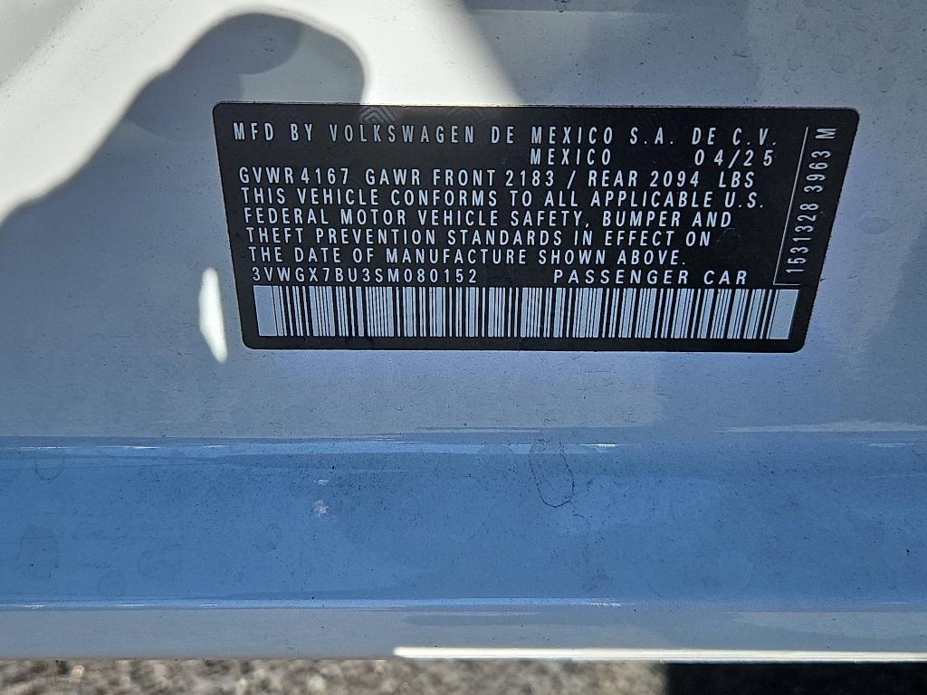 new 2025 Volkswagen Jetta car, priced at $31,263