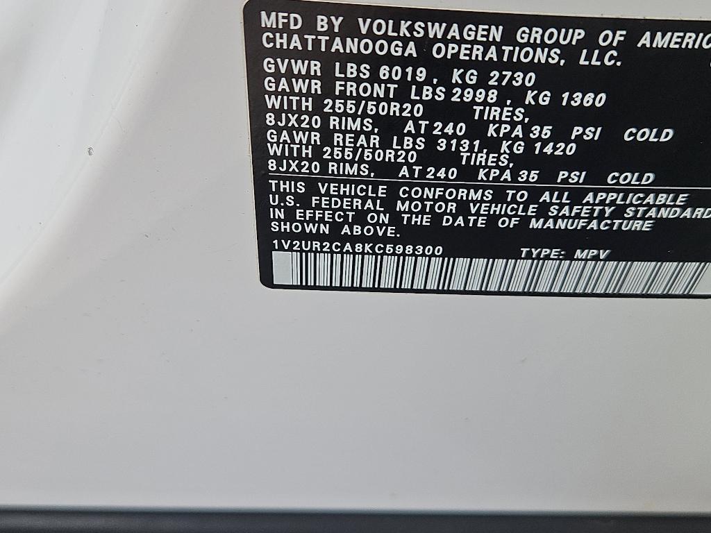 used 2019 Volkswagen Atlas car, priced at $17,900