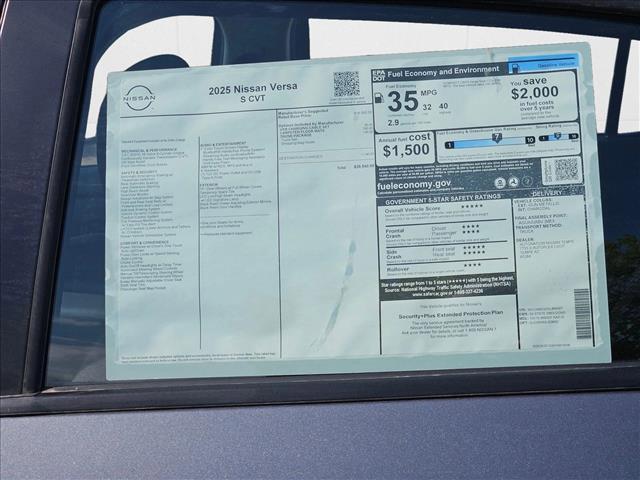 new 2025 Nissan Versa car, priced at $19,130