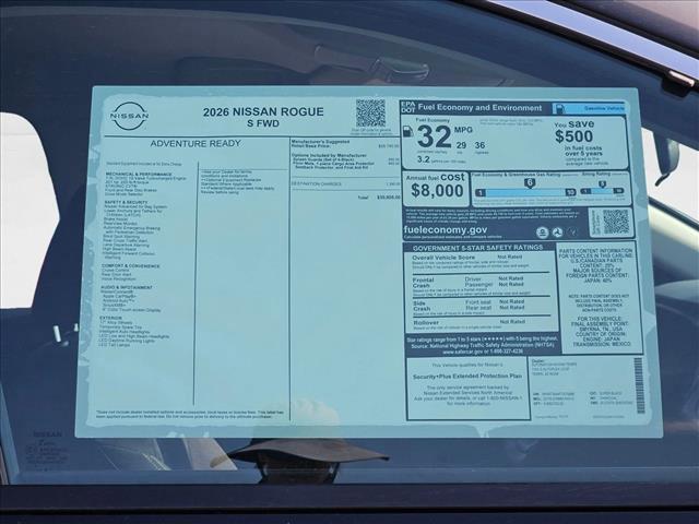 new 2026 Nissan Rogue car, priced at $27,075