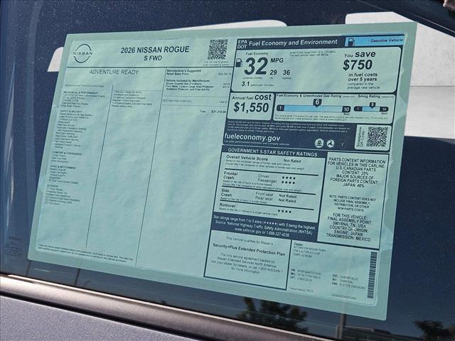 new 2026 Nissan Rogue car, priced at $26,611