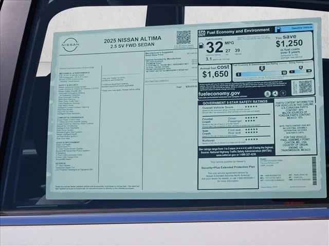 new 2025 Nissan Altima car, priced at $29,915