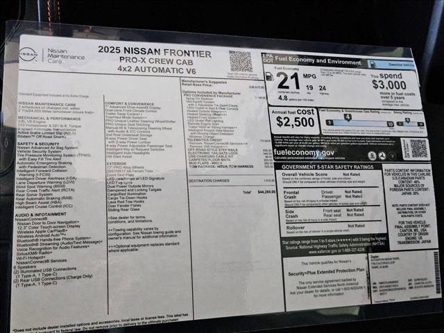 new 2025 Nissan Frontier car, priced at $42,224