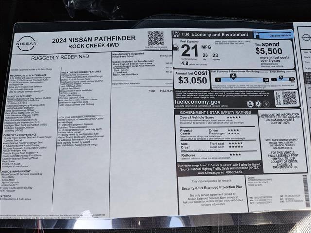 new 2024 Nissan Pathfinder car, priced at $46,335
