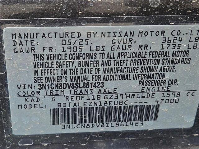new 2025 Nissan Versa car, priced at $20,138