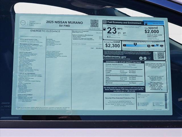 new 2025 Nissan Murano car, priced at $34,214