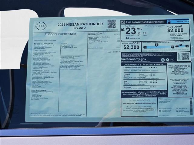 new 2025 Nissan Pathfinder car, priced at $36,880