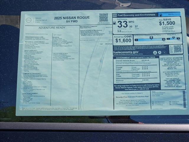 new 2025 Nissan Rogue car, priced at $31,931