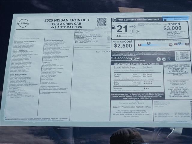 new 2025 Nissan Frontier car, priced at $36,102