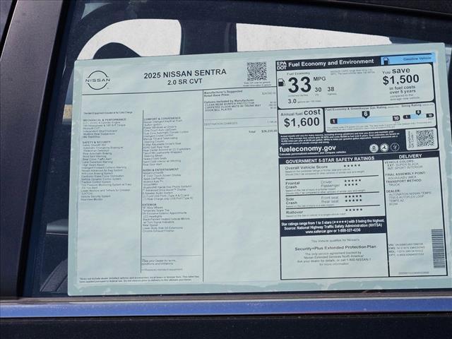 new 2025 Nissan Sentra car, priced at $25,235