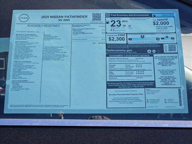 new 2025 Nissan Pathfinder car, priced at $31,890