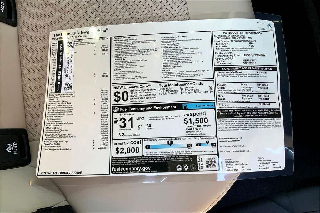 new 2026 BMW 228 Gran Coupe car, priced at $46,200