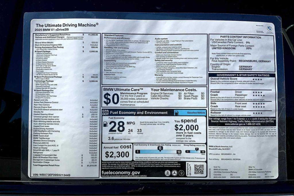 used 2025 BMW X1 car, priced at $51,515