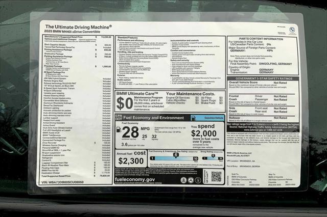 new 2025 BMW M440 car, priced at $79,835