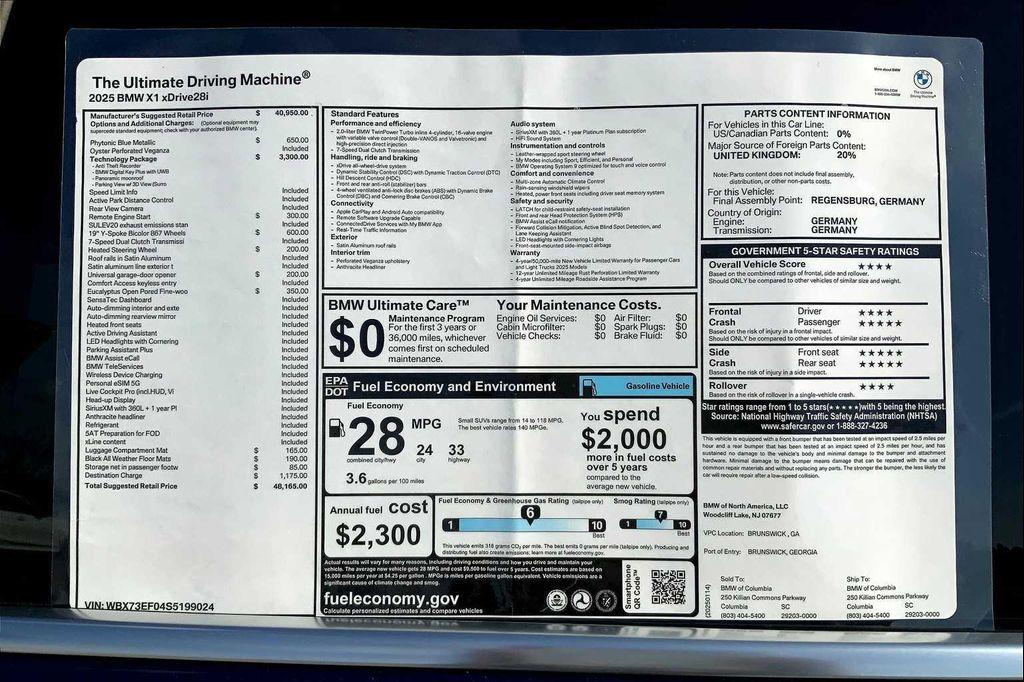 used 2025 BMW X1 car, priced at $48,165