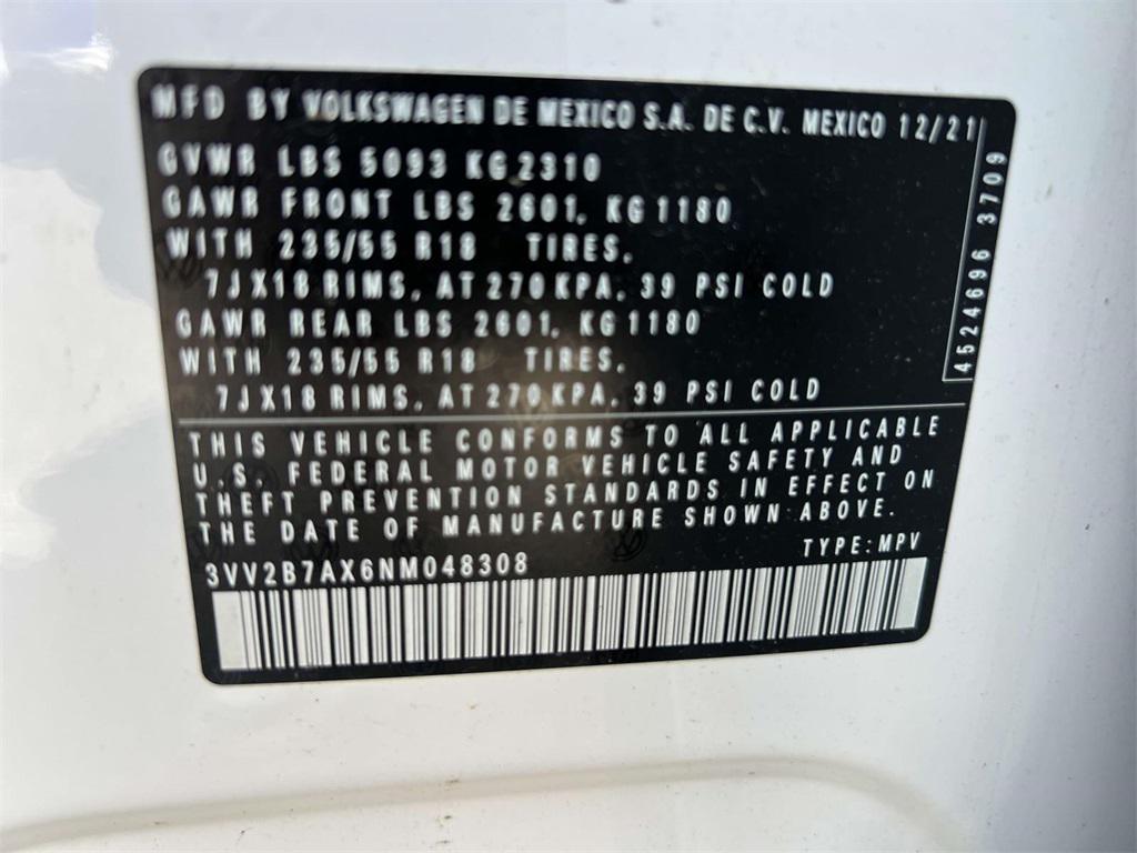 used 2022 Volkswagen Tiguan car, priced at $21,000