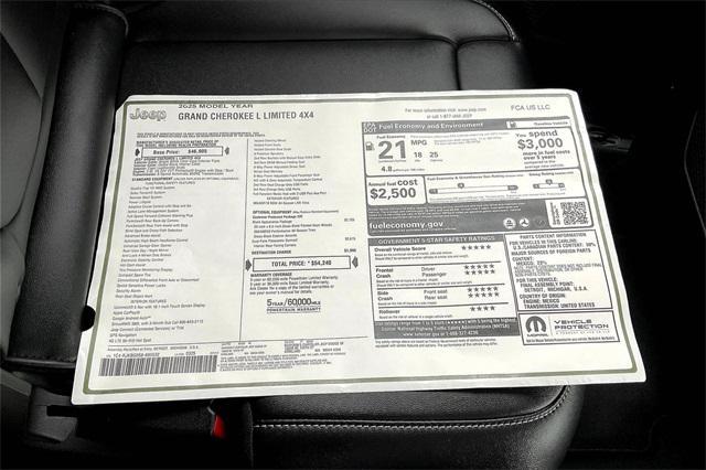 new 2025 Jeep Grand Cherokee L car, priced at $54,240