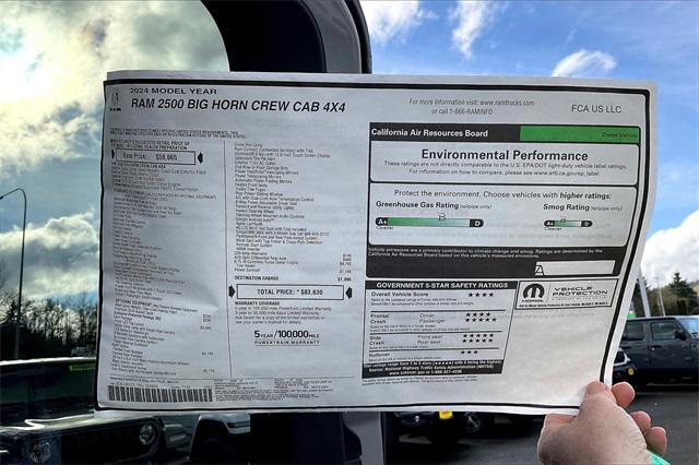 new 2024 Ram 2500 car, priced at $70,250