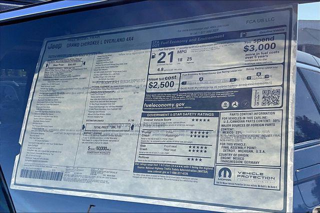 new 2025 Jeep Grand Cherokee L car, priced at $59,000