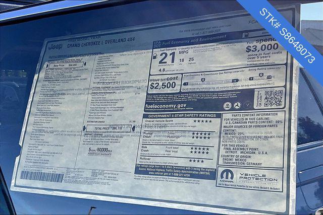 new 2025 Jeep Grand Cherokee L car, priced at $64,170