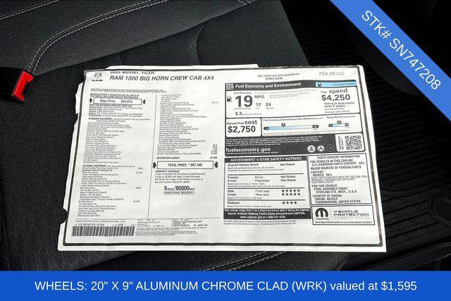 new 2025 Ram 1500 car, priced at $60,000