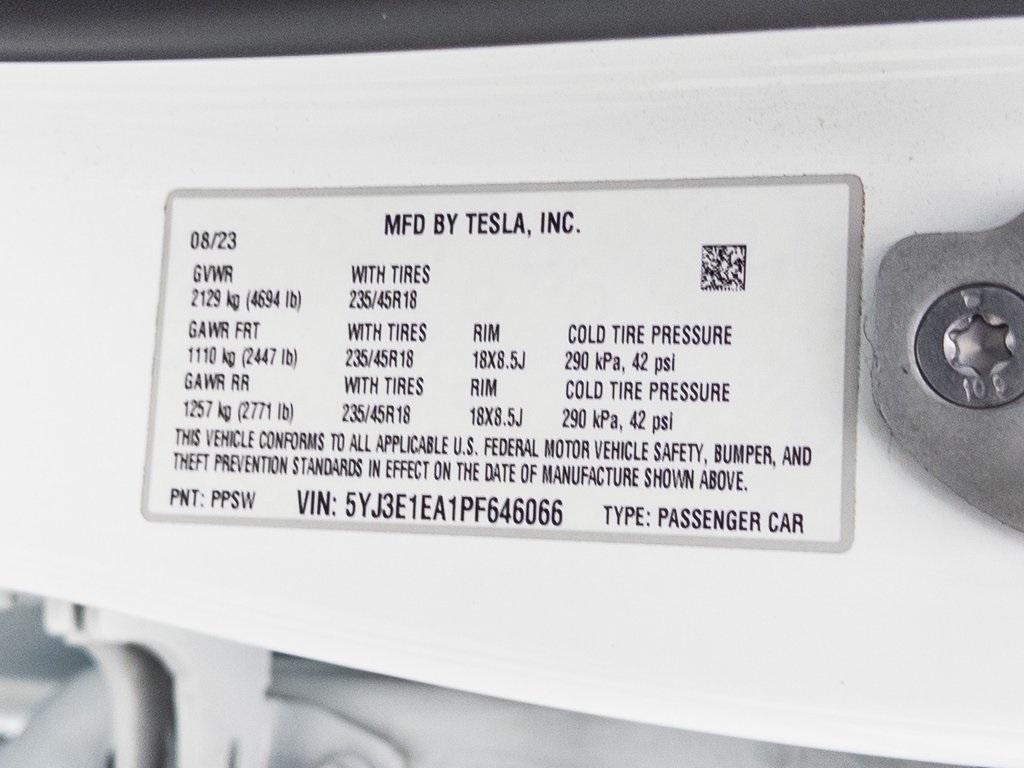 used 2023 Tesla Model 3 car, priced at $25,997
