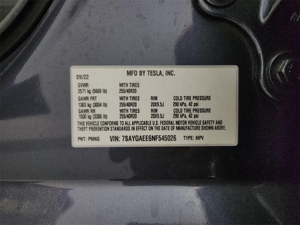 used 2022 Tesla Model Y car, priced at $27,997