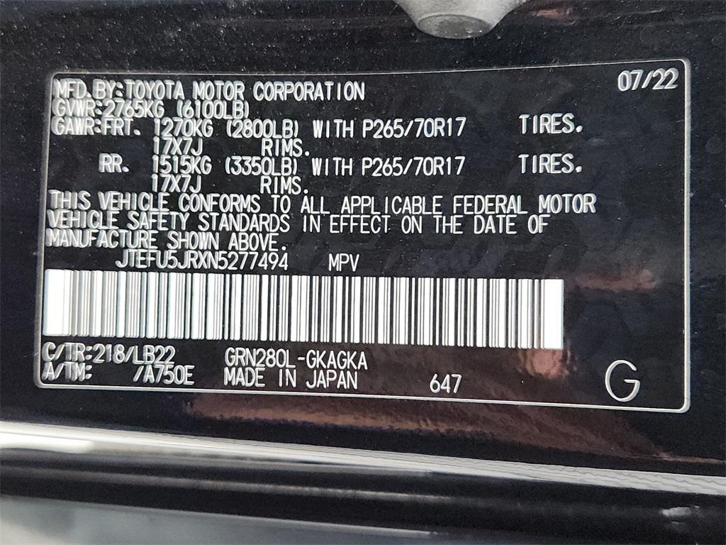 used 2022 Toyota 4Runner car, priced at $34,996