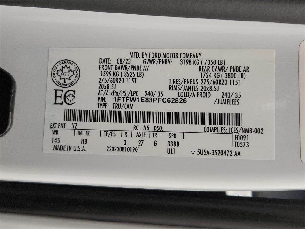 used 2023 Ford F-150 car, priced at $48,400