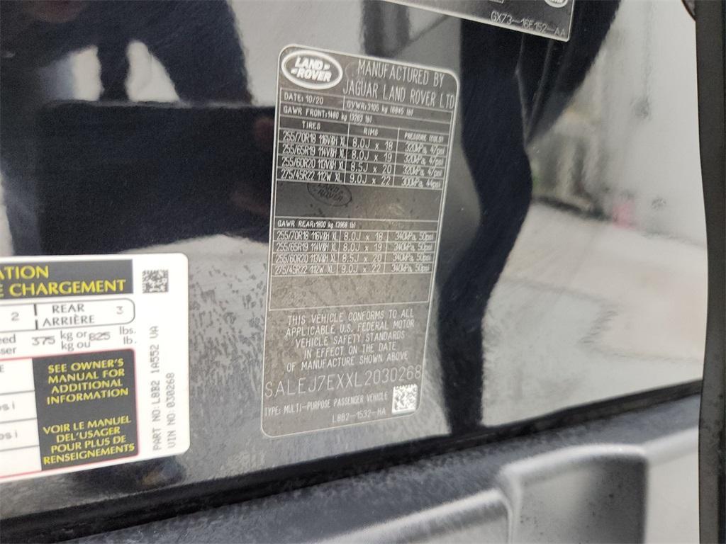used 2020 Land Rover Defender car, priced at $39,997