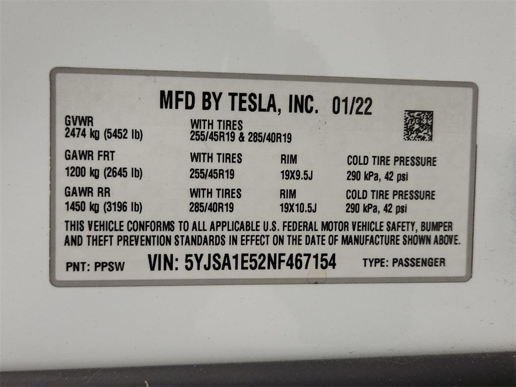 used 2022 Tesla Model S car, priced at $39,997