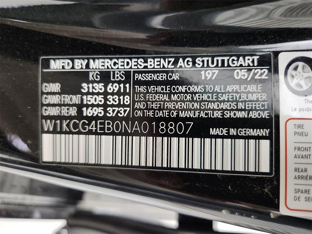 used 2022 Mercedes-Benz EQS 580 car, priced at $54,997