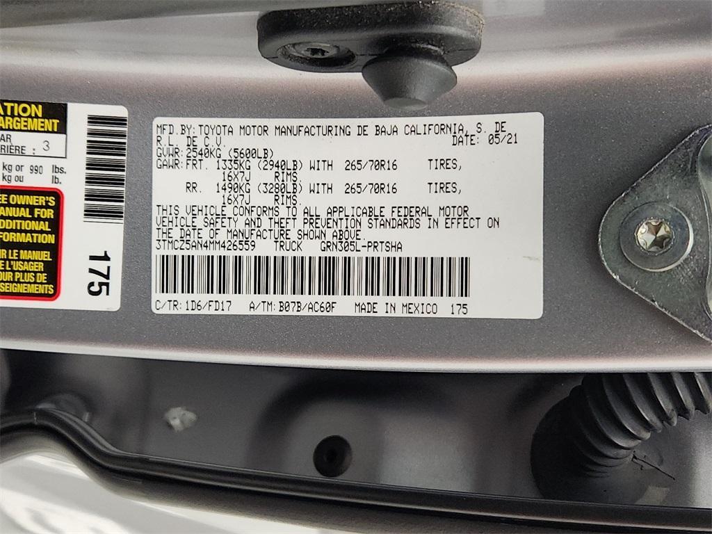 used 2021 Toyota Tacoma car, priced at $39,992