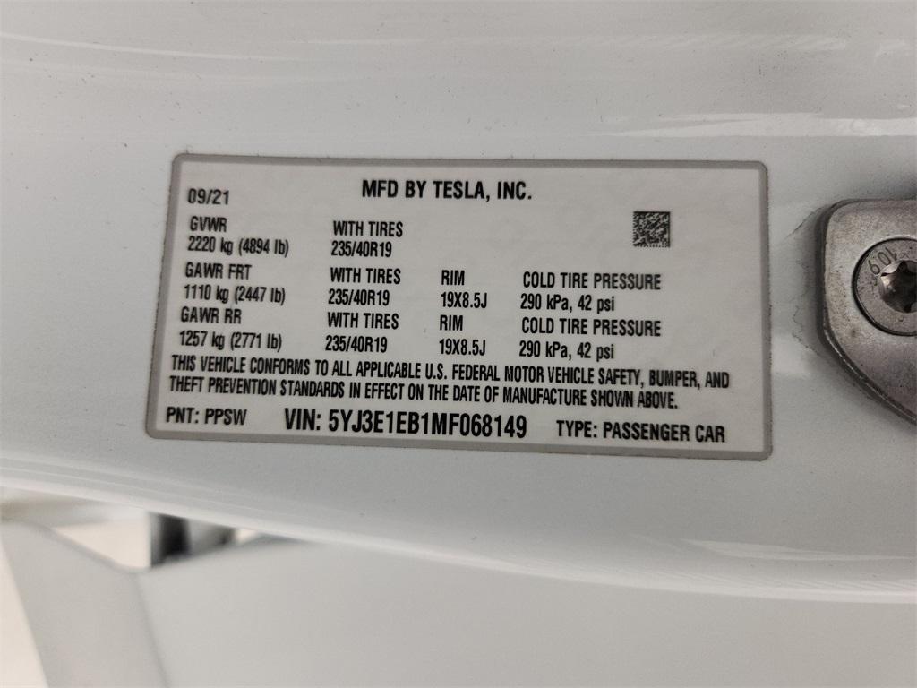 used 2021 Tesla Model 3 car, priced at $25,996