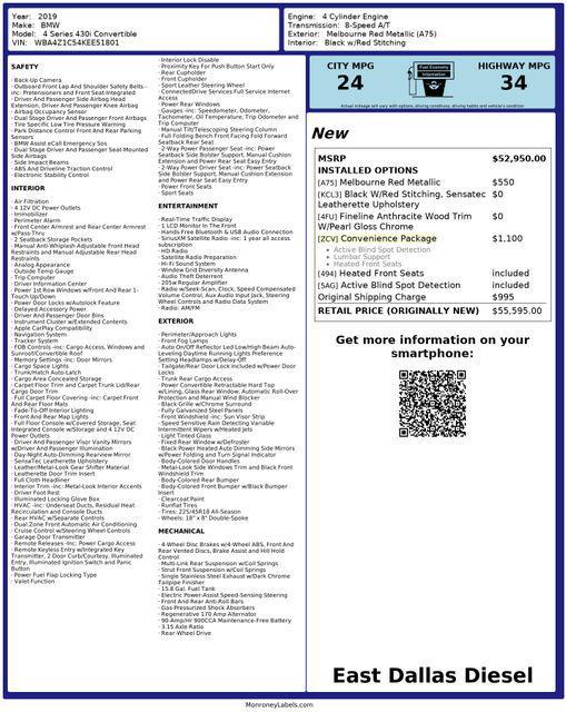 used 2019 BMW 430 car, priced at $19,996