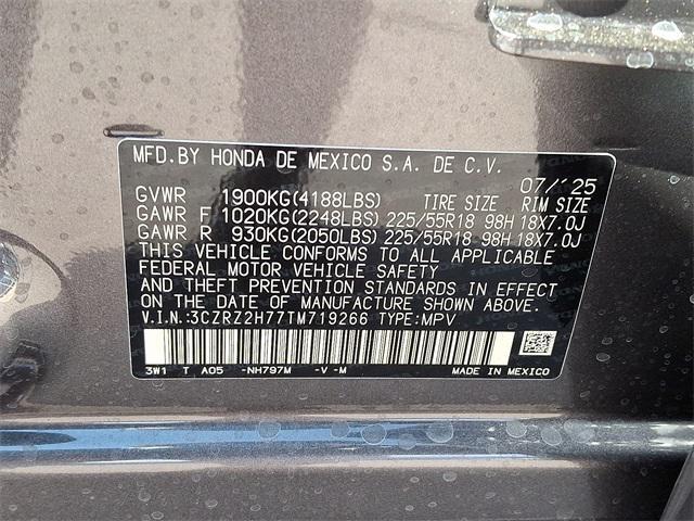 new 2026 Honda HR-V car, priced at $32,945