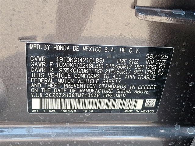 new 2026 Honda HR-V car, priced at $29,095