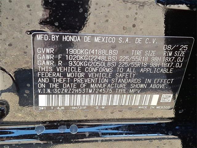 new 2026 Honda HR-V car, priced at $30,950
