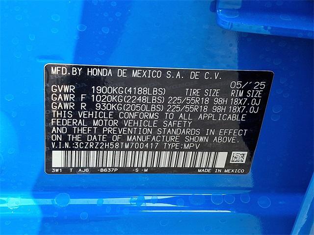 new 2026 Honda HR-V car, priced at $31,350