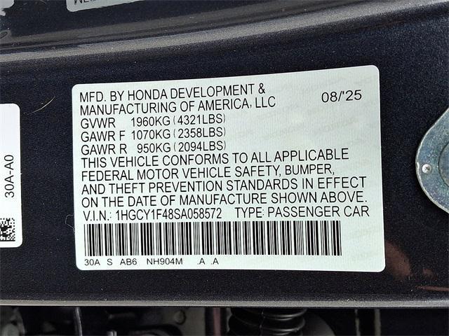 new 2025 Honda Accord car, priced at $31,710