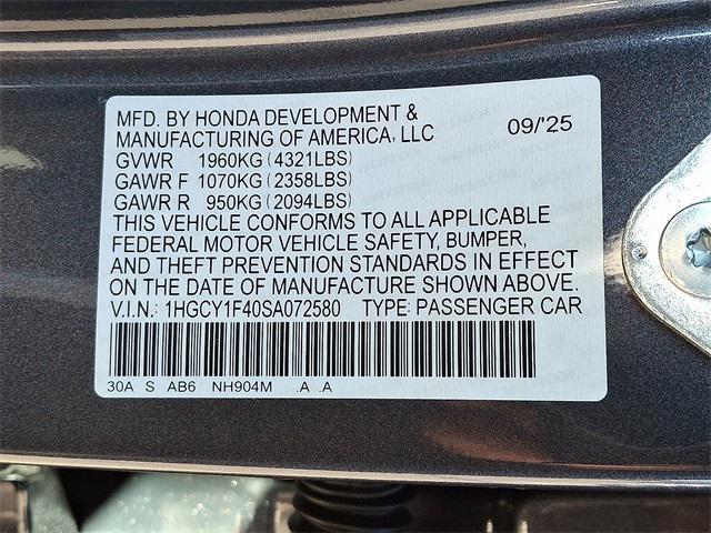 new 2025 Honda Accord car, priced at $31,755