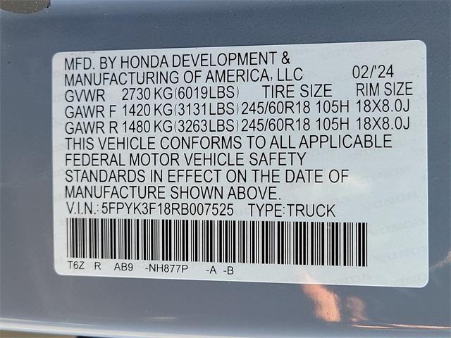 new 2024 Honda Ridgeline car, priced at $41,600