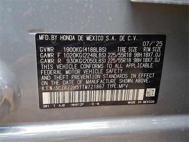 new 2026 Honda HR-V car, priced at $31,350