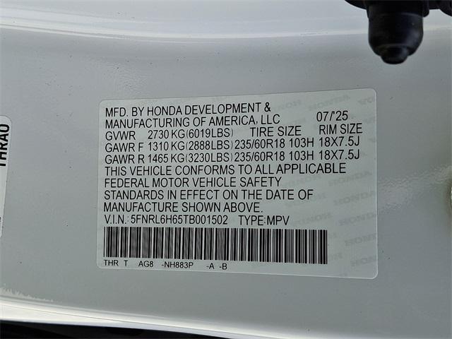 new 2026 Honda Odyssey car, priced at $46,095