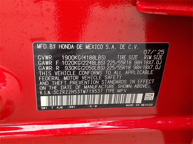 new 2026 Honda HR-V car, priced at $30,895