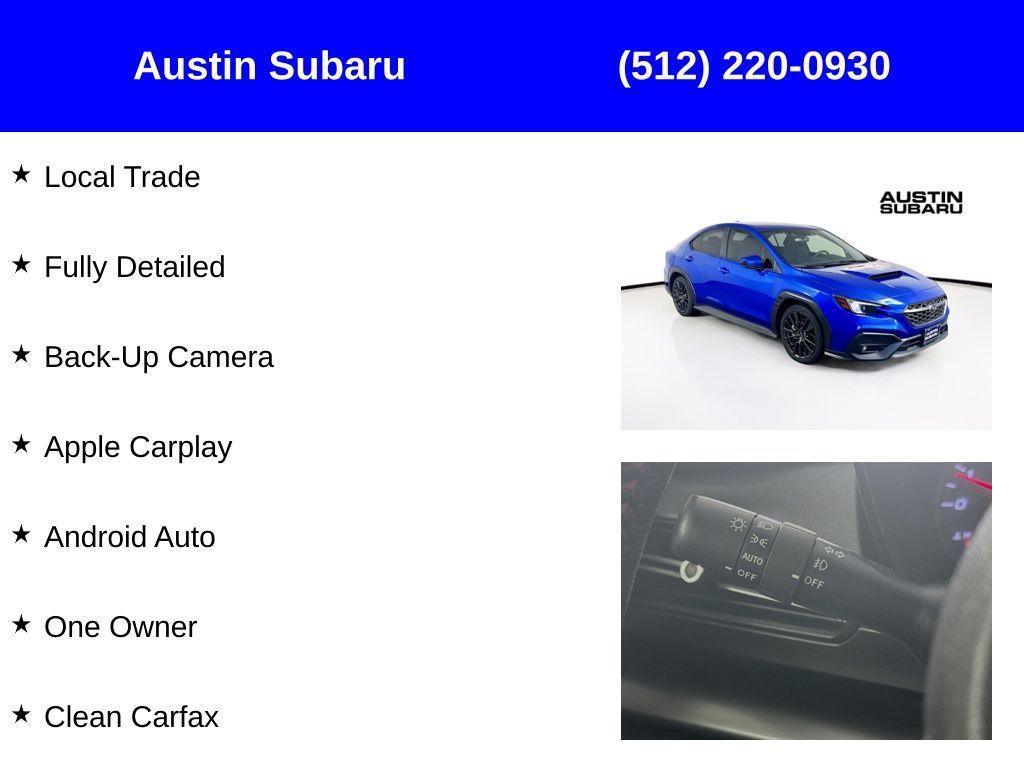 used 2022 Subaru WRX car, priced at $29,500