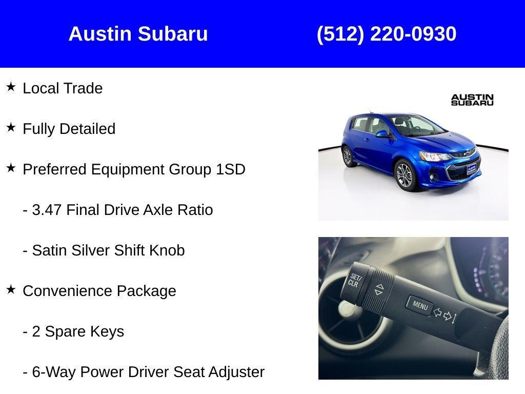used 2018 Chevrolet Sonic car, priced at $11,450